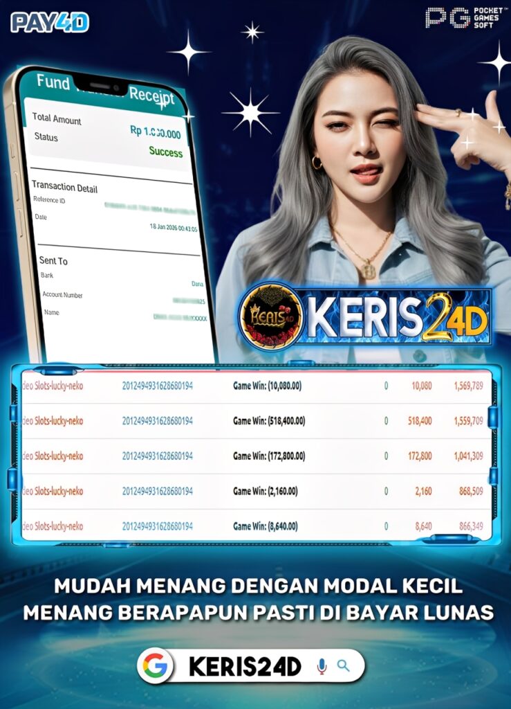 JACKPOT SLOT LUCKY NEKO 18 JANUARI 2026